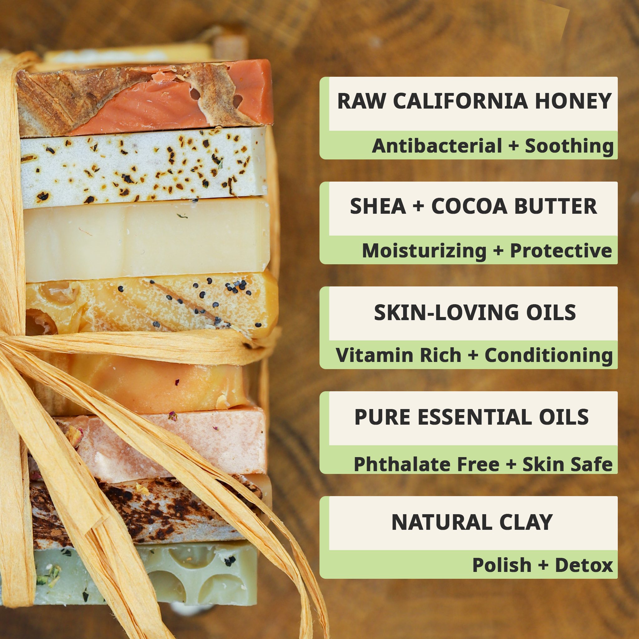 Bare Essentials Sample Pack – Honey-Based Soap Collection